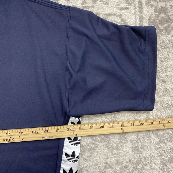 Adidas T Shirt Short Sleeve Blue Embroidered Activewear Casual Tee Size Large - Picture 5 of 5